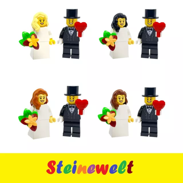 LEGO Minifiguren● Brautpaar ● Braut ● Bräutigam ● Hochzeit ● Verlobung ● NEU