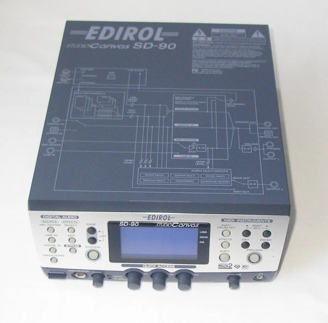 Roland Edirol SD-90 Studio Toile USB MIDI Interface Audio Module de Son Ex++