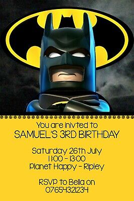 10 biglietti di invito per festa di compleanno 10 Invites Marvel tema: eroi Lego per ragazzi buste 