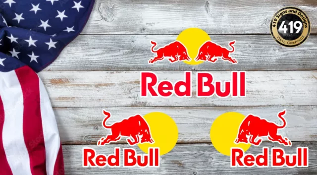 Red Bull 3" Decals