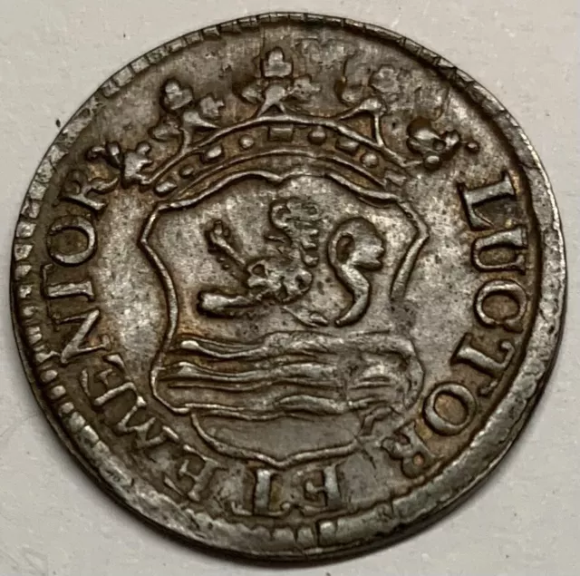 Netherlands Province of Zeeland ‘ZEEALANDIA’ 1754 Duit 22mm. Cooper Coin (KM#81)