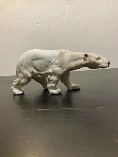 Ours Polaire style ROYAL COPENHAGUE  Porcelaine émaillée