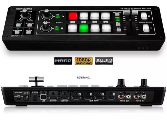 Roland V-1HD Portable 4 x HDMI Input HD Video Switcher