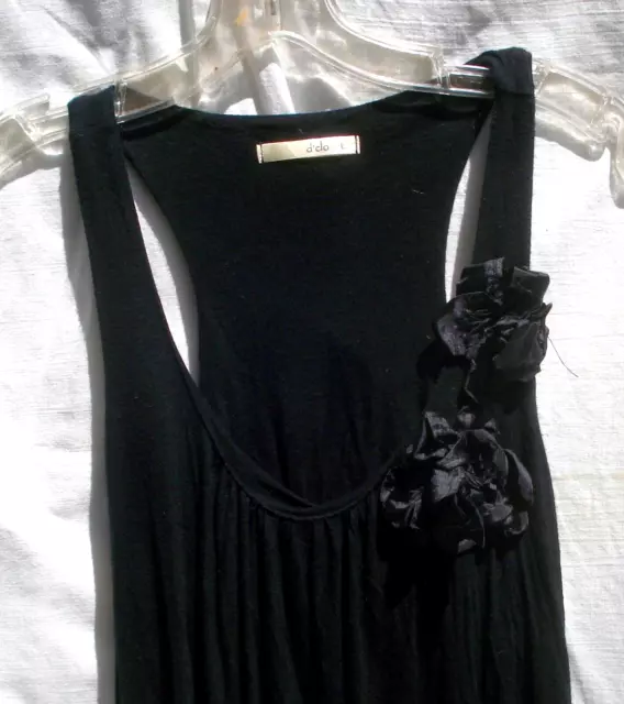 Womens Sz M D' Closet Black Embellished Halter Top