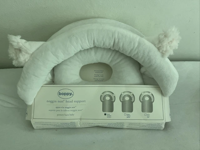 Pottery Barn Baby Boppy Noggin Nest Head Support Lamb Ears White