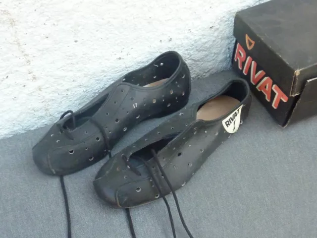 Chaussures de cyclisme ancienne - RIVAT - Made in France - T38 - TBE Vintage M2