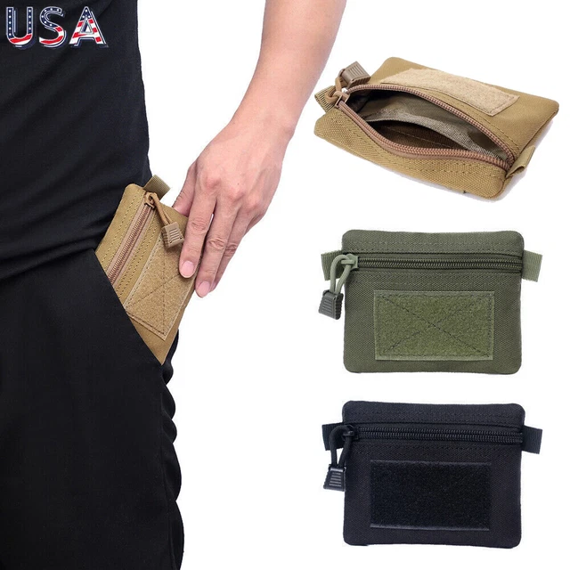 Small Tactical Wallet Pouch EDC Waterproof Waist Bag Coin Purse Key Card Holder