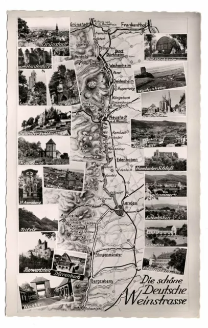 AK Die schöne deutsche Weinstrasse, ungelaufen, nach 1945