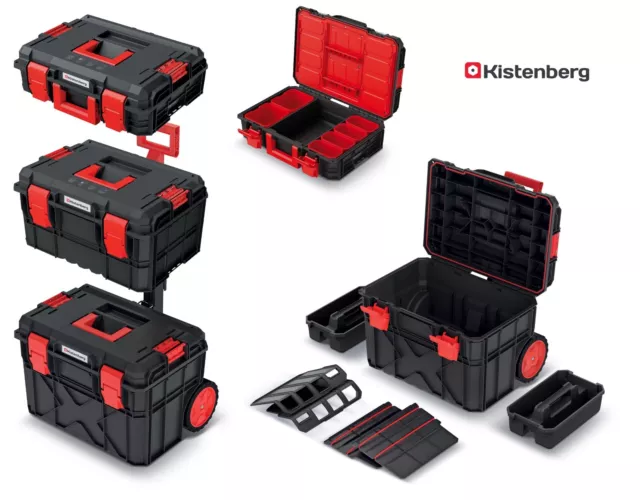 Robustes Baukastensystem Mobile Werkstatt Werkzeugaufbewahrung Box Räder Plattform bis 120kg