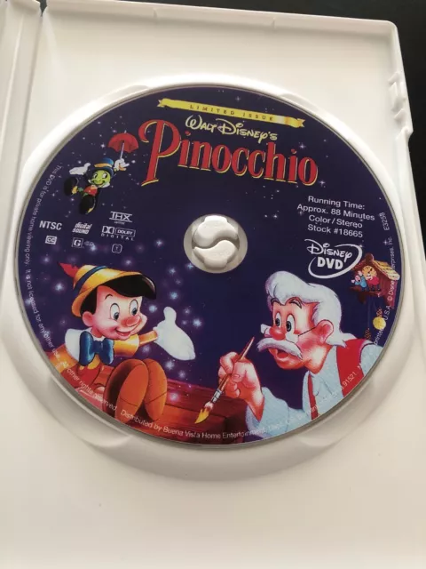 Pinocchio ,The Little Mermaid  Limited Issue  & Alice In Wonderland DVD Disney 3