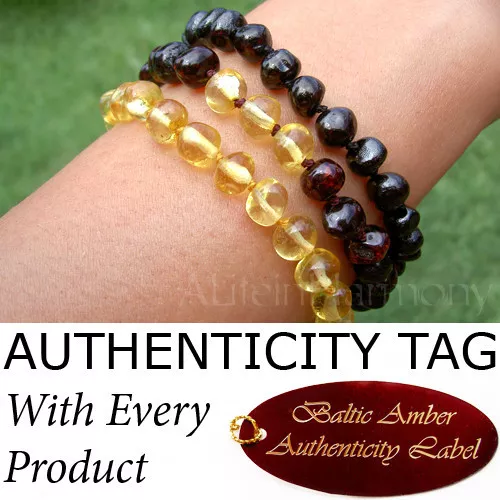 BALTIC AMBER ADULT BRACELETS - 3x RARE Colours - Natural Health Beads