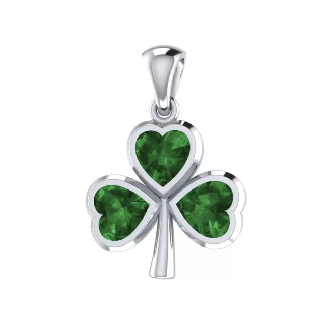 Celtique Trèfle Irlandais .925 Pendentif Argent Massif Bijou Par Peter Stone