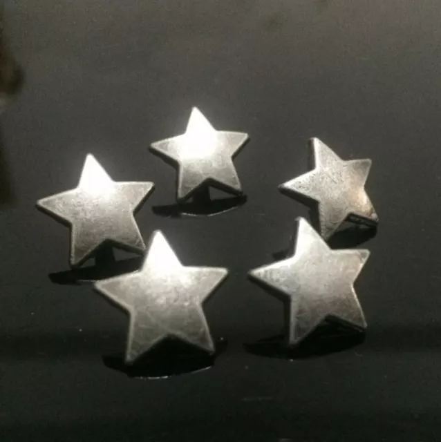 5 Stück Nieten Ziernieten Stern Texas Star Pferde Western Metall Leder 15 mm