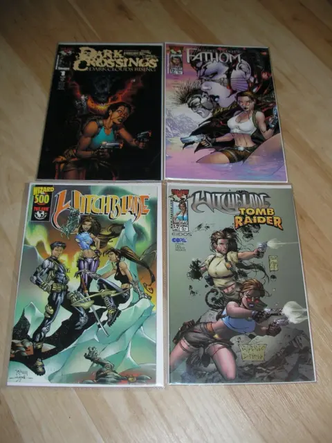 Dark Crossings, Tomb Raider, Witchblade, Fathom #1 12 500 1/2 Image Top Cow 2000
