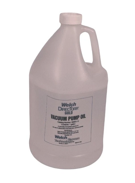 Welch DirecTorr Gold Vacuum Pump Oil - 1 Gallon, New – Open box, ~3L remained