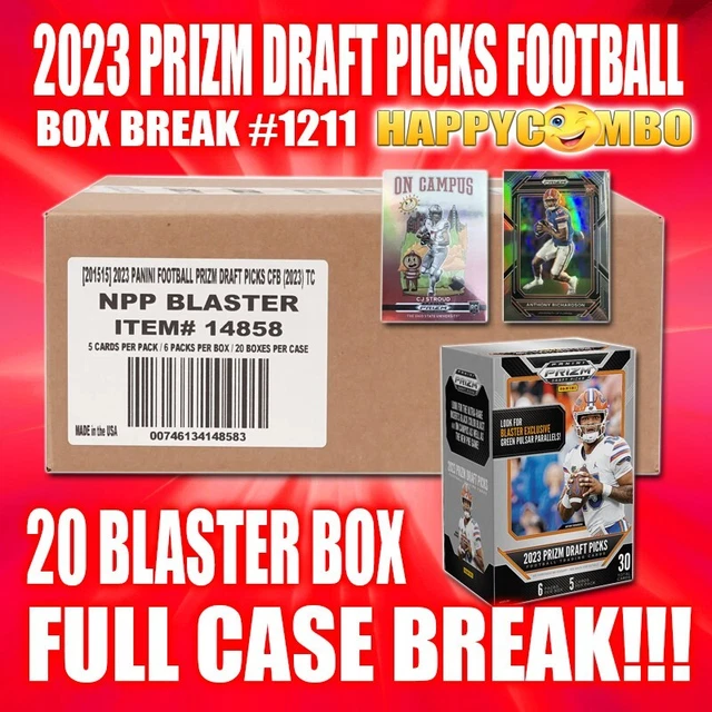 CAROLINA PANTHERS 2023 PRIZM DRAFT PICKS FOOTBALL 20 BLASTER BOX BREAK