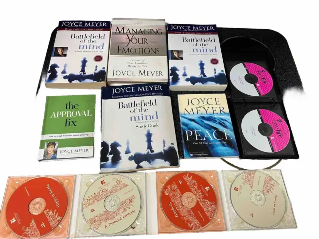 Joyce Meyer Book & CD Lot Battlefield Of The Mind Emotions Peace Love Christian