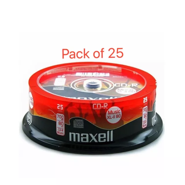 Maxell CD-RW 80 XL-II BRANDED DIGITAL Audio Music Rewritable 80Min