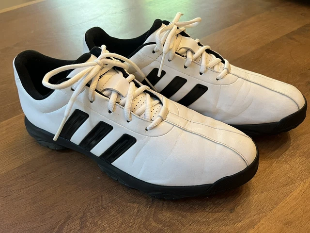 Adidas Adipure Flex Golf Shoes Leather White/Black Men’s Sz 10