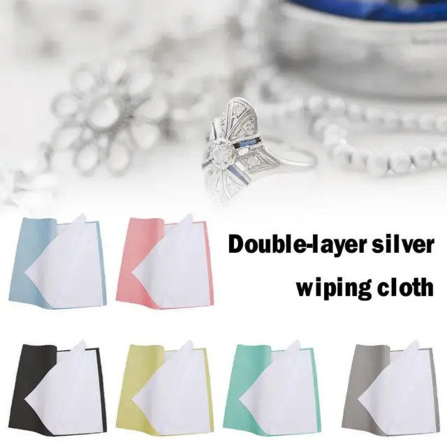 4Pcs Jewelry Cleaning Polishing Cloth Instant Shine Protects Gold Silver Brass·