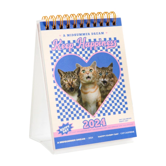 CAT DESK CALENDAR 2024 Mini Desk Calendar 2024 Stand Up Calendar