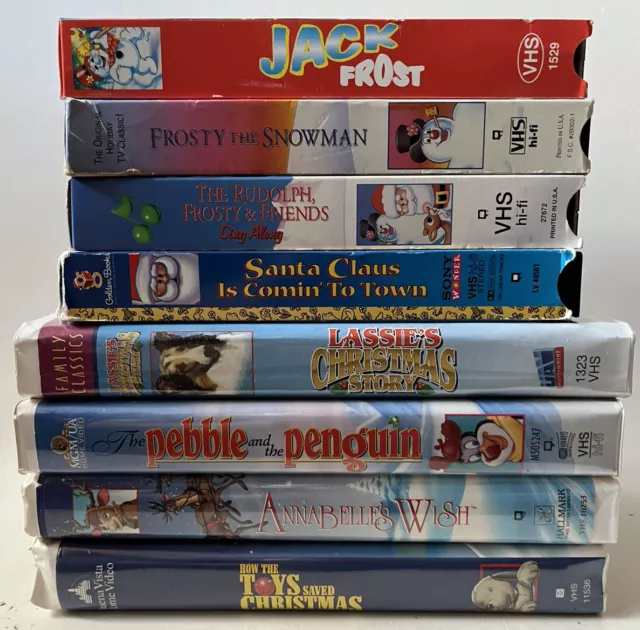 CHRISTMAS CLASSICS 8 VHS Lot Lassie Annabelle Frosty Rudolph Animated Santa £21.81 PicClick UK