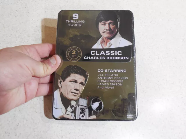 CLASSIC CHARLES BRONSON DVD STEEL CASE 2012 NEW 9 HOURS 2 DISCS Factory Sealed