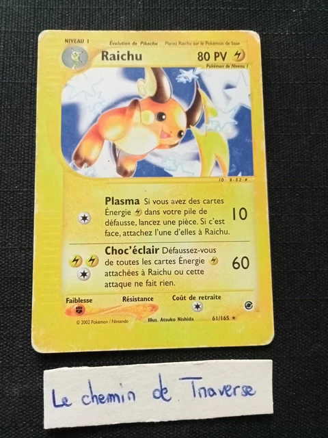 Carte Pokémon - RAICHU 61/165   - État bon - Wizards EXPEDITION