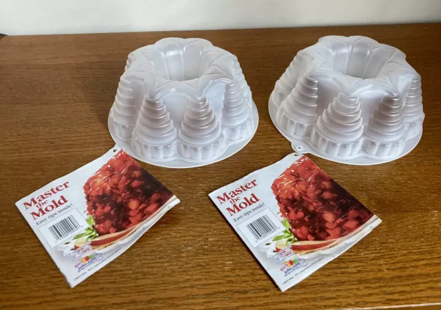 JELL-O JELLO Anillo de Navidad Molde Acción de Gracias Árboles de Navidad LOTE DE 2 NUEVOS