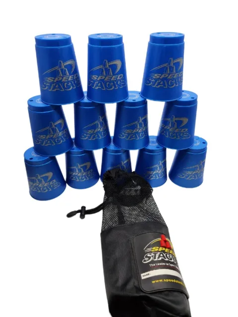 Speed Stacks 12 Stacking Cups With Carrying Bag WSAA Official Blue