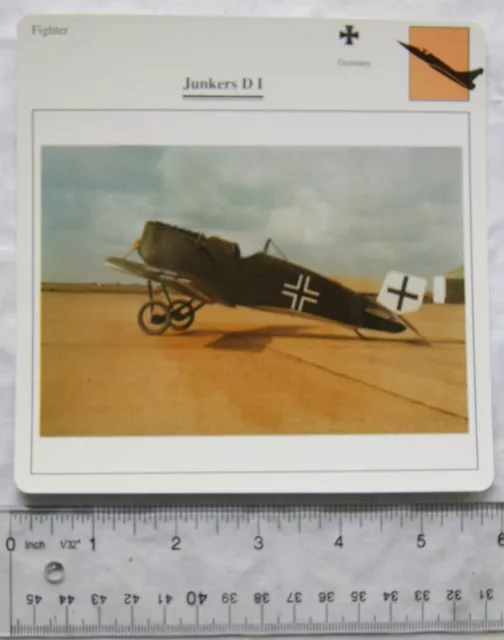 Junkers D 1 - Germany - Fighter - Collectors Club Card