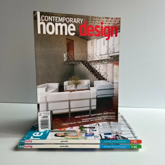 2 x Real Living Australia Magazine (06, 07) & Contemporary Home Design. No.3.4