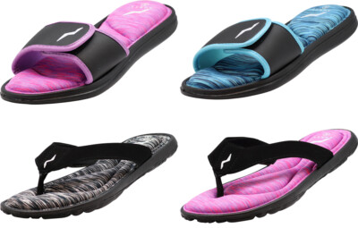 NORTY Women's Memory Foam Footbed Sandals Beach, Pool, Shower Runs 1 Size Small