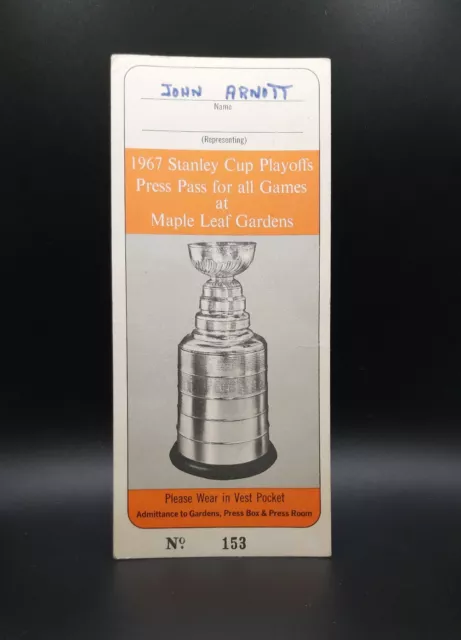1966-1967 Toronto Maple Leafs Stanley Cup Engraving . H…