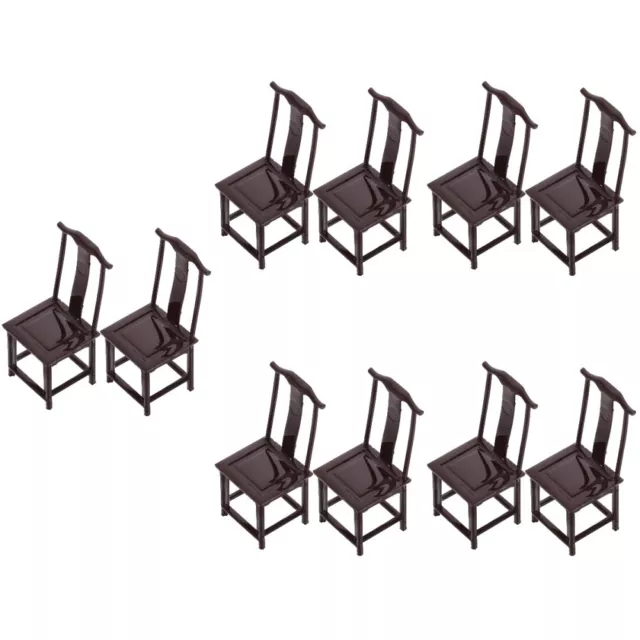 10 PCs Chairs Models Doll House Miniaturstuhl Mini Stuhl Miniatur Vintage Möbel