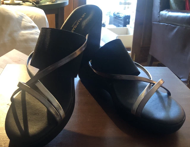 SANDALI NR RAPISARDI neri donna 41 fascia elastica plateau EUR 34