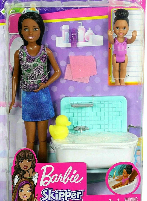 Barbie Babysitter Skipper + Courtney + Kevin - Mattel 1990 - Malaisie - NRFB