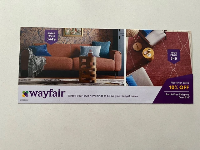 WAYFAIR COUPON PROMO Code 10 Off 1st Order EXP 12 14 23 1 99 PicClick WAYFAIR COUPON PROMO Code 10 Off 1st Order EXP 12 14 23 1 99 PicClick