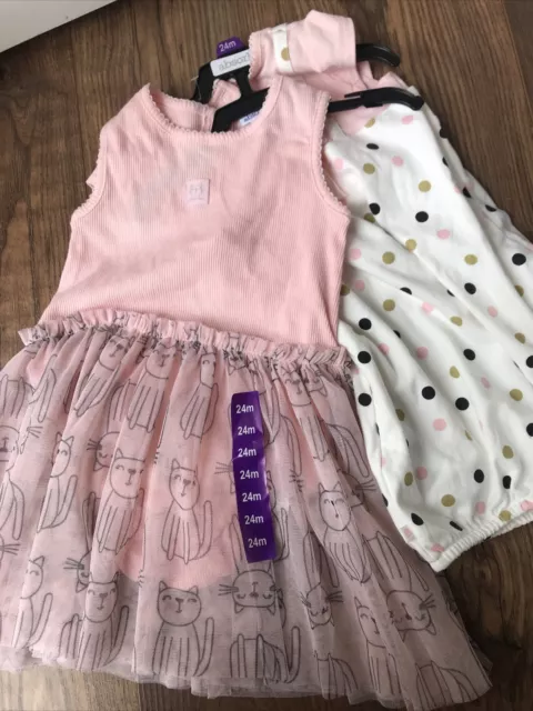 Absorba Kids Baby Girl's 2-Piece Outfit Set Cats Pink Size 24M ITEM 1367139 BNWT