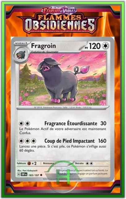 Fragroin - EV3:Flammes Obsidiennes - 183/197 - Carte Pokémon Française Neuve