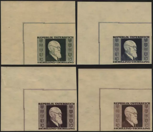 Österreich ANK 780B-783B Renner aus Block bzw. Kleinbogen Bogenecke postfrisch