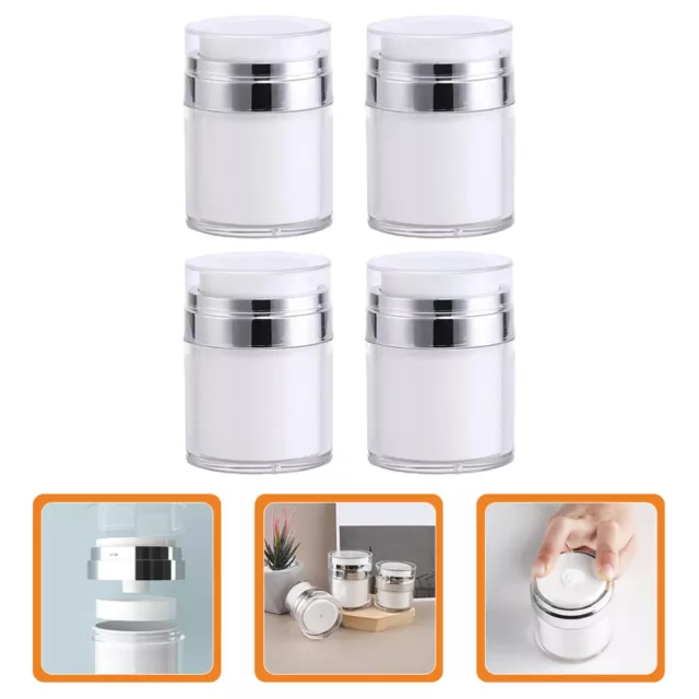 4pcs 30ML Airless Pump Bottles Refillable Travel Lotion Dispenser for Makeup-SH