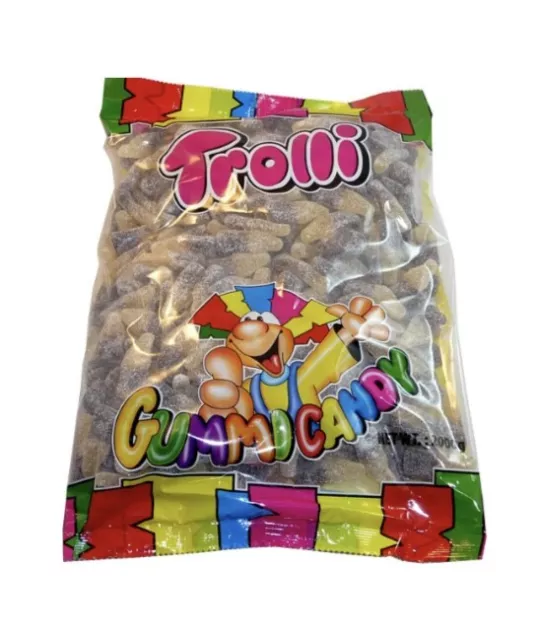 2kg TROLLI SOUR COLA BOTTLES COKE BROWN WHITE SODA FIZZY BULK LOLLIES KIDS CANDY