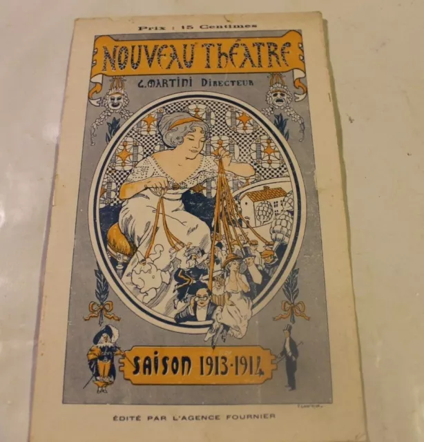 .Programme nouveau théâtre SAISON 1913 1914 tire au flanc