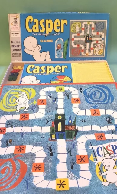 VTG Halloween Casper The Friendly Ghost Board Game Milton Bradley 1959 Complete