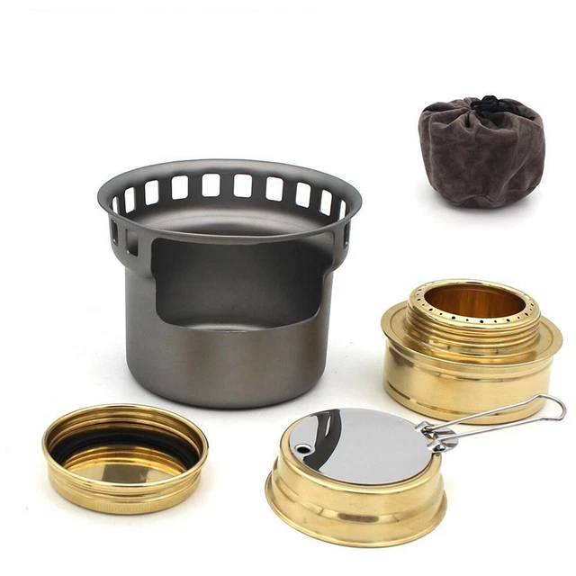 Mini Spirituskocher Tragbar - Edelstahl Alkoholkocher Für Camping Und Outdoor