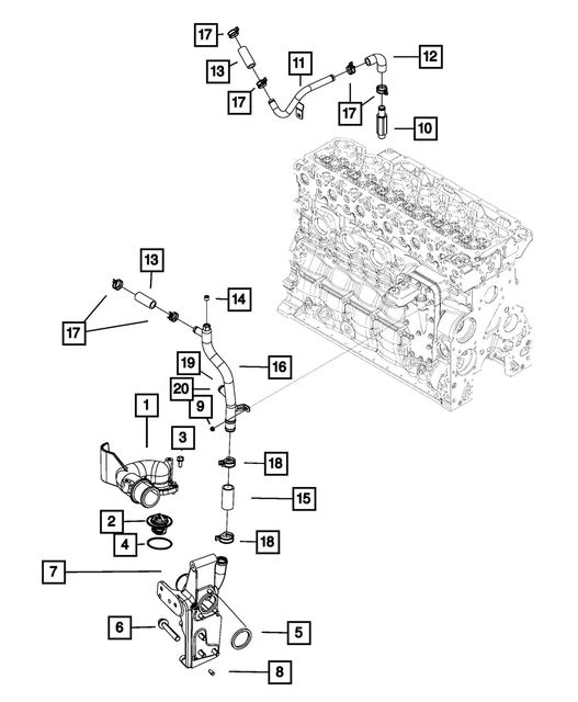 Genuine Mopar Thermostat 5086739AB