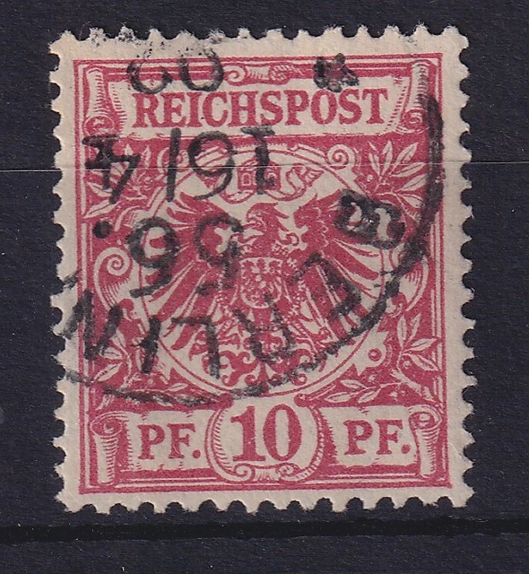 Dt. Reich 10 Pfennig Mi.-Nr. 47 b Plattenfehler III, O, gepr. BPP