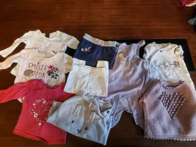 3-6 month baby girl outfit bundle tops jumpers trousers dungarees romper