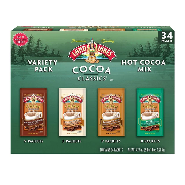 LAND O' LAKES Cocoa Classics, Variety Pack (34 Count) £36.16